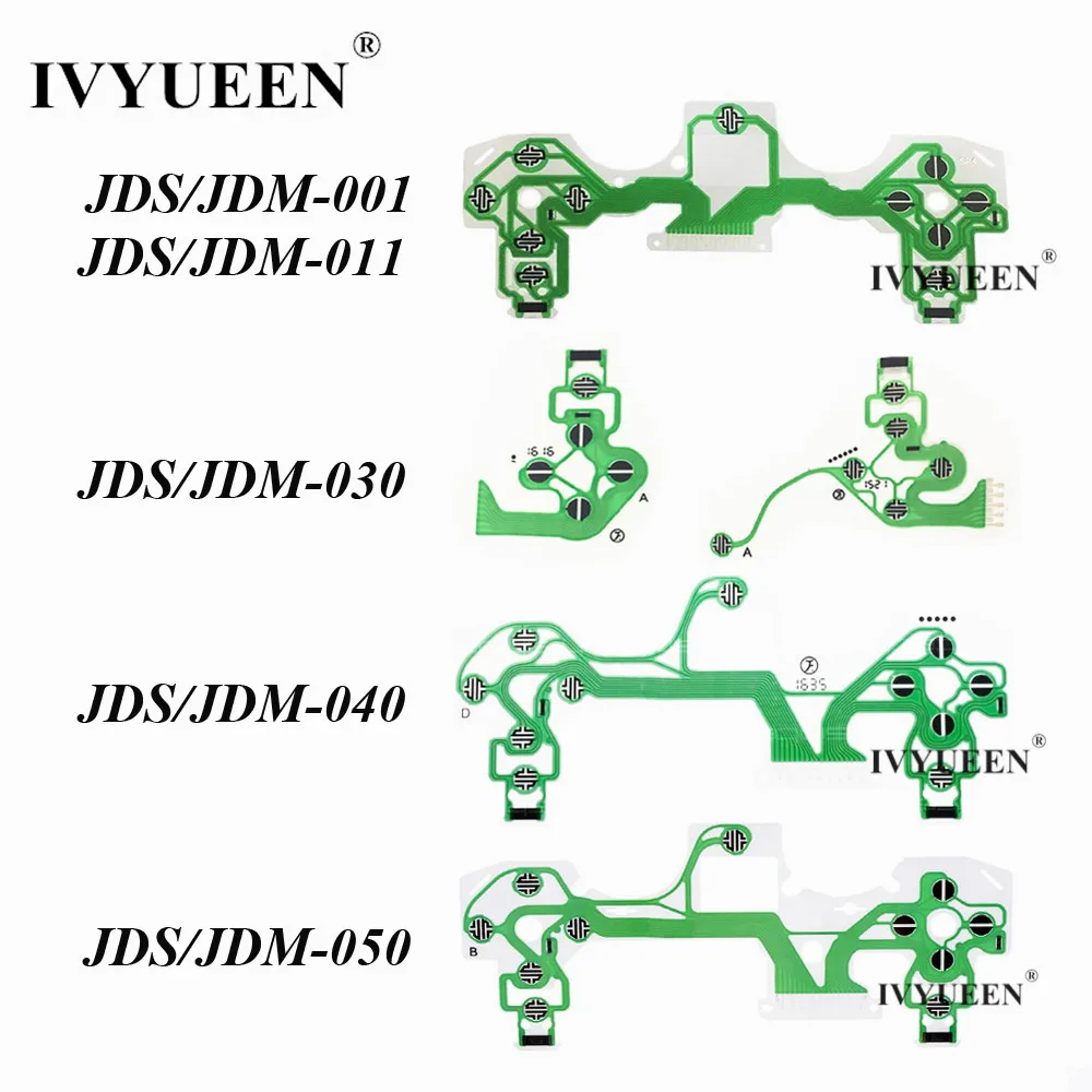 IVYUEEN Thay Thế Nút Nơ Bảng Mạch Cho PS4 Tay Cầm Dualshock 4 Pro Slim Bộ Điều Khiển Dẫn Điện Phim Bàn Phím Flex Cáp PCB