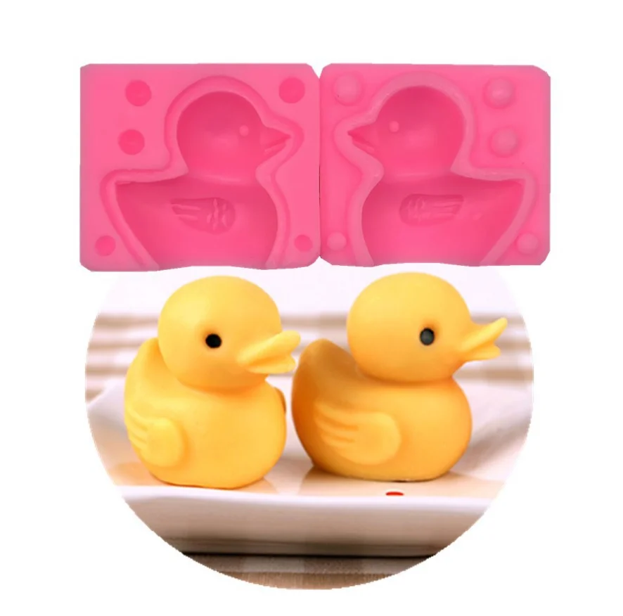 Kitchen Cake Baking Decoration Duck Shaped Silicone Mold DIY Clay Plaster Chocolate Mold Biscuit Dessert 3D Duck Silicone Mold