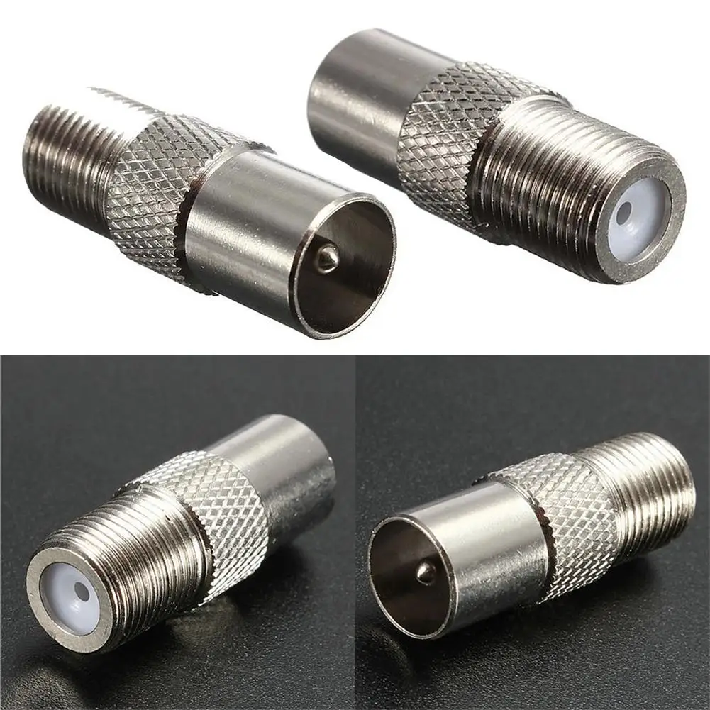 5 Stks/partij Hoge Kwaliteit Stb Quick Plug Rf Coax F Female Naar Rf Mannelijke Connector Tv Antenne Coaxiale Connector Adapter