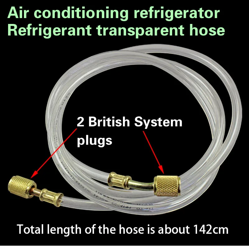 2 British System plug thickening high pressure resistant air conditioning transparent filling tube refrigerator refrigerant hose