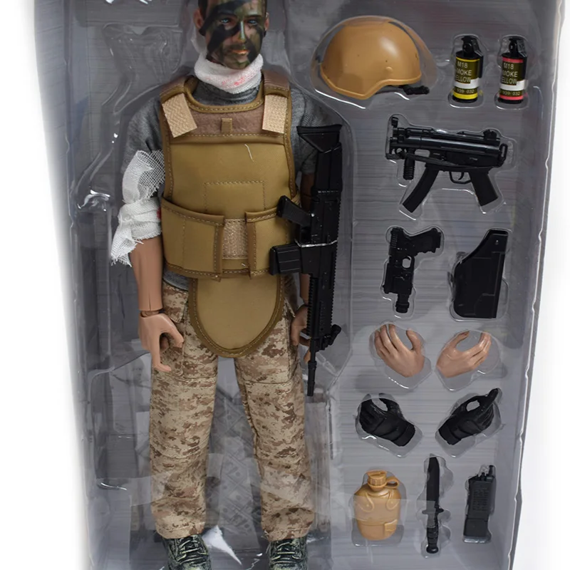 1 pz 12 pollici forze speciali Action Figure/soldato ferita su misura/Hot toys Army Action Figures scatola al dettaglio