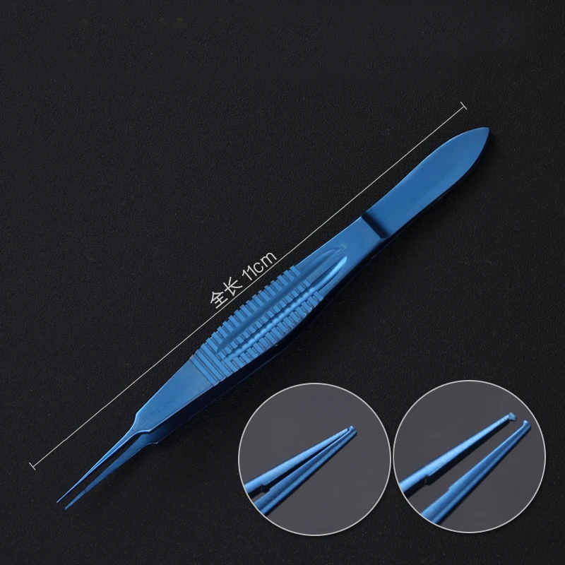 

Titanium alloy Microscopic instruments Micro scissors Toothed Forceps tweezer