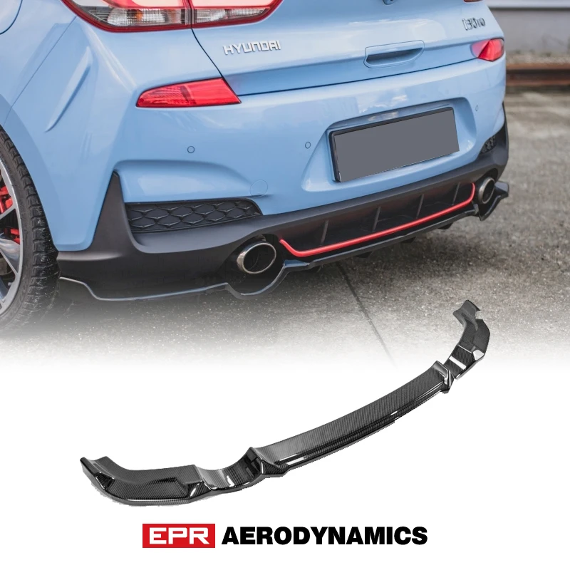 Carbon Fiber Central Rear Splitter For Hyundai 16-19 I30n MK3 CS Type Front Lip (5 Door Hatch Back Model) with Vertical Bars