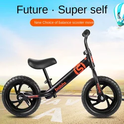 LazyChild Balance Bike for Kids Metal Frame Non-pedal Bicycle 2-6 Years Old Scooter For Children 12 Inch Sliding Balance Scooth