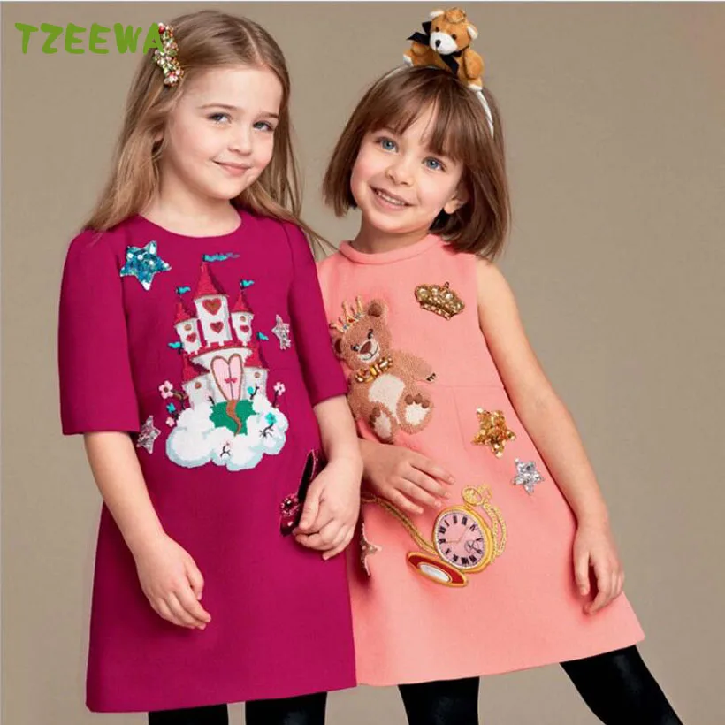 

2021 Girl Princess Dresses Cartoon Enfants Vetements Fille Boutique Summer Girls Party Dress Vestido Menina Kids Dress For Girl