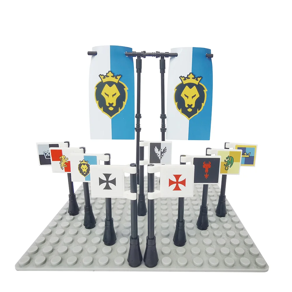 

Small Knights Flags for Stronghold Warlords Military City Square Castle Knight Building Block Figure