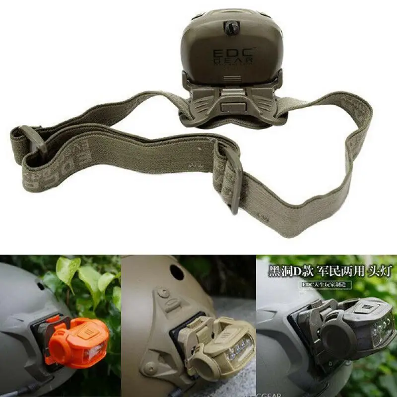 Tactical Helmet Headlamp Helmet Light Outdoor Head lamp With LED Lighting 70 Lumens Civilian Version