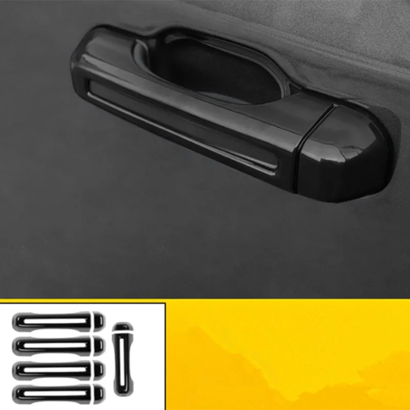 10Pcs Car Door Handle Bar +Tailgate Handle Bar Frame Cover Trim Sticker Fit For Jeep Wrangler 4Doors  2018 2019 2020 2021