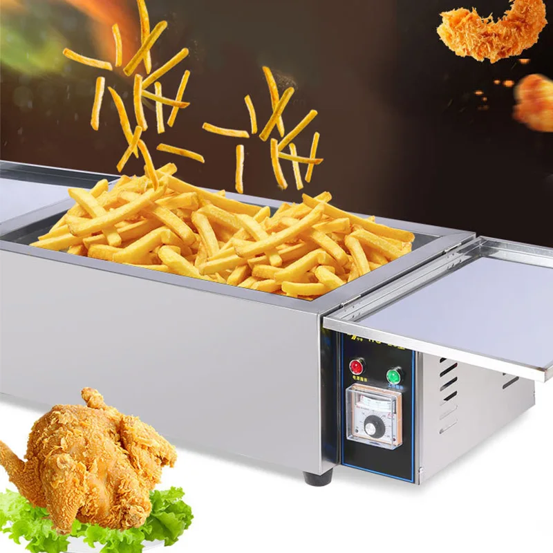 Commercial Electric Fryer Large Capacity Electric Frying Machine Stainless Steel Machine French Fries Single Cylinder HG-25