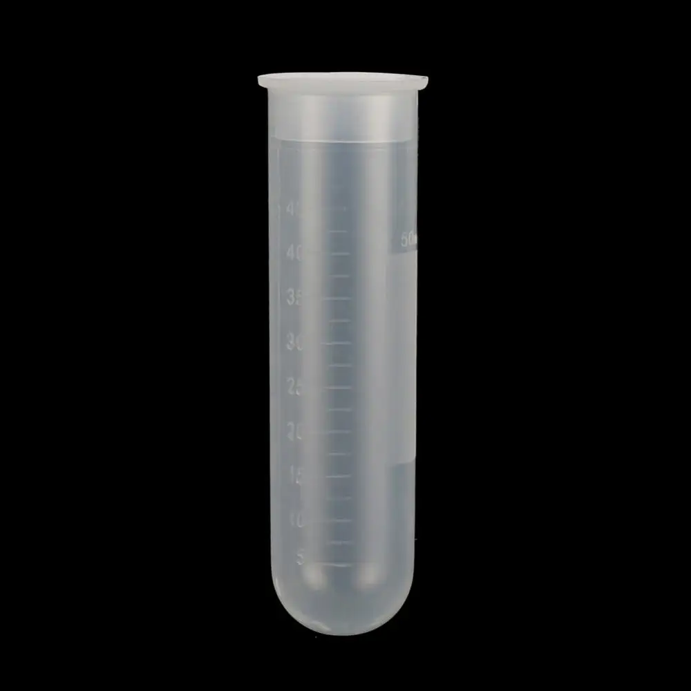 10 pz/set 50ML provetta per centrifuga da laboratorio contenitore per fiale in plastica trasparente con coperchio a scatto per la fornitura di