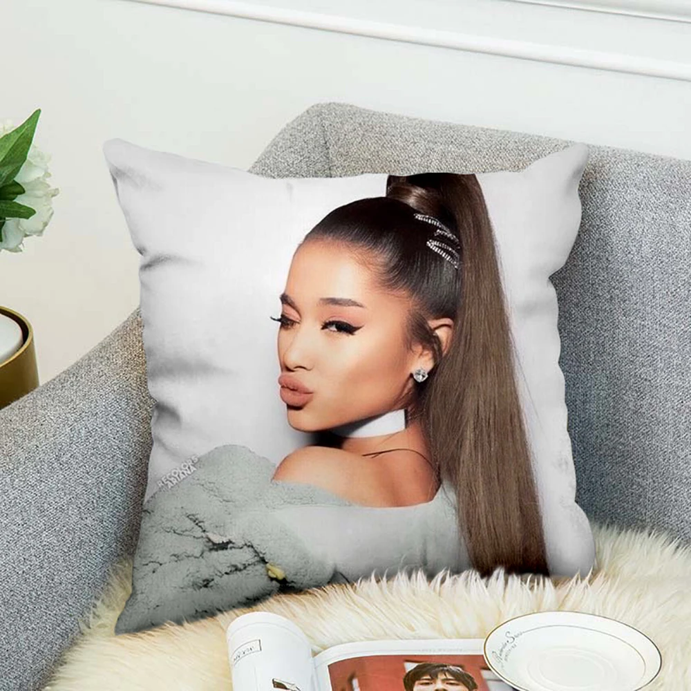 HX Ariana Grand Pillowcases 3D Pirnt Celebrity Cushion Cover Pillow Cases For Car Sofa Bedroom Throw Pillow Home Textile