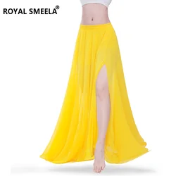 Belly dance Skirt Professional dancer clothes Belly dancing wear belly dance Costume Slit Women Chiffon Skirt long maxi skirts