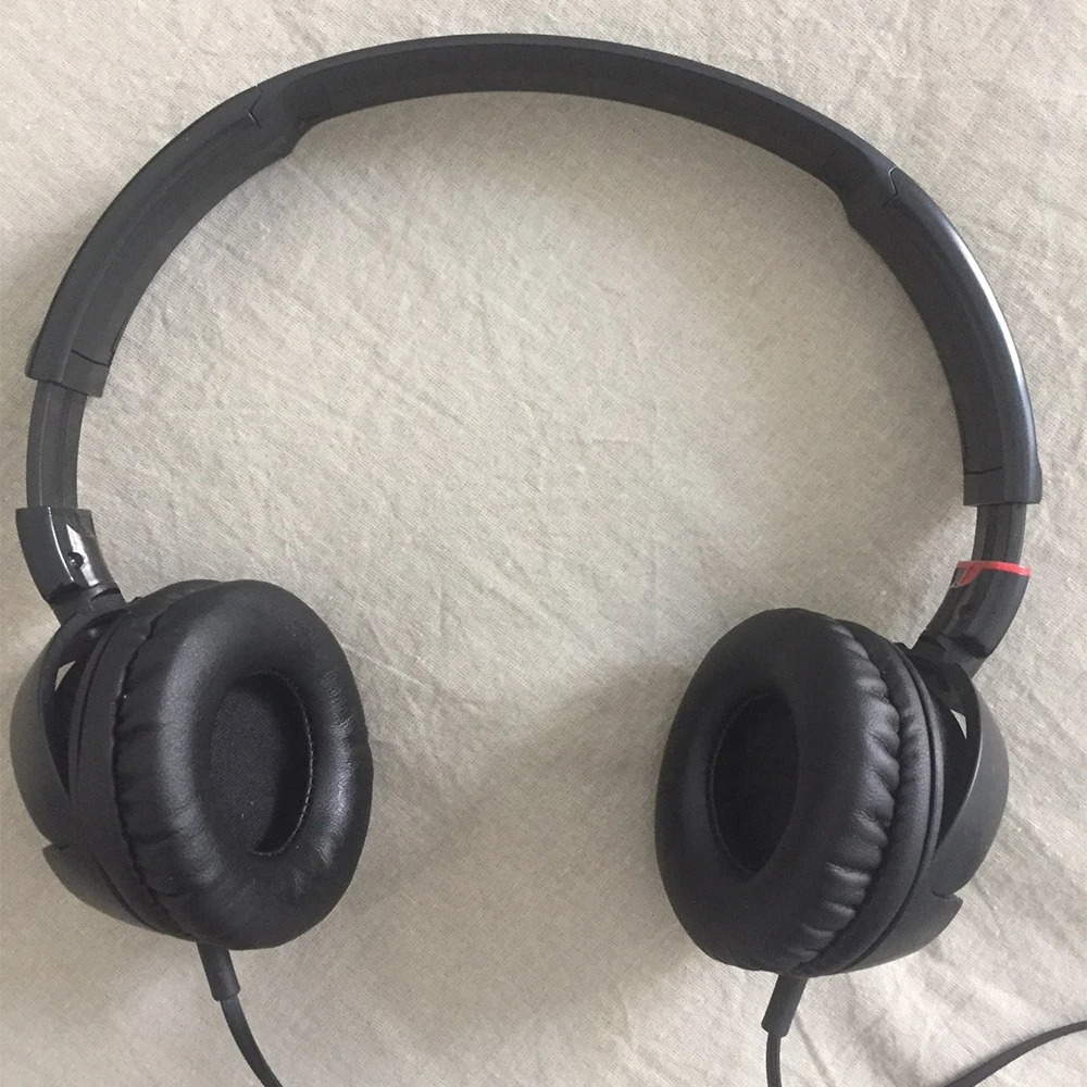 Kqtft-sonmdr用の交換用イヤーパッドの1ペア-zx100ヘッドセットパッドイヤマフカバークッションカップ