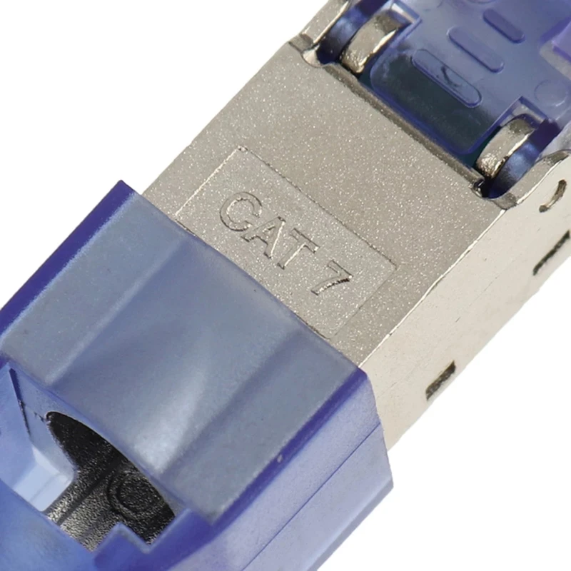 Cat7 RJ45 Crystal Plug for Head Tool-less Connector No Crimp Tool-Less Cat7 30u Ethernet Network Shielded Connector