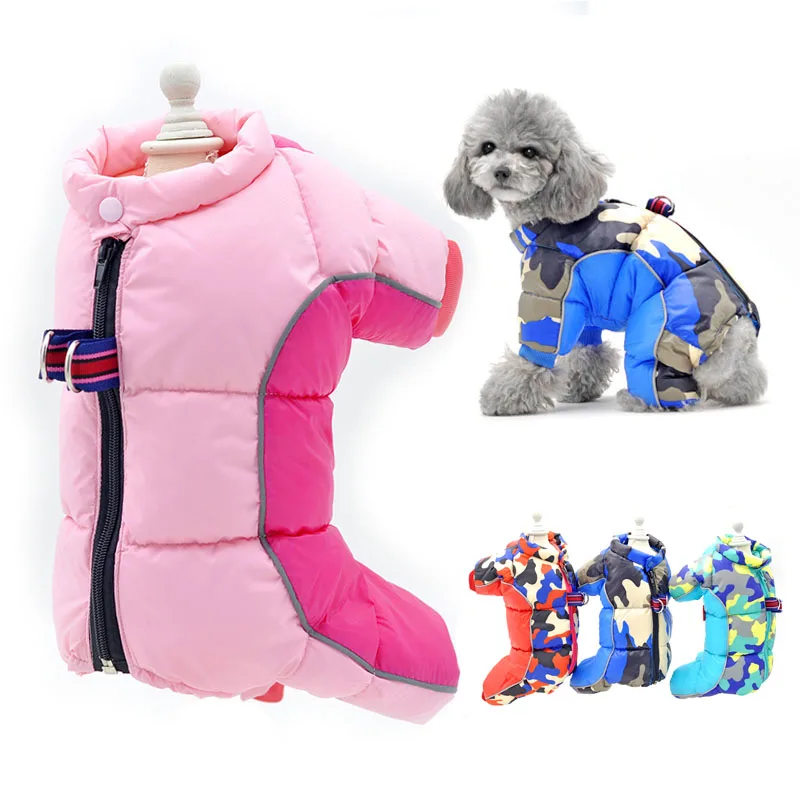 Winter Dog Clothes Waterproof Dog Overalls for Small Dogs Super Warm Soft Puppy Snow Suit Full-Covered Belly Female/Male Dog Use