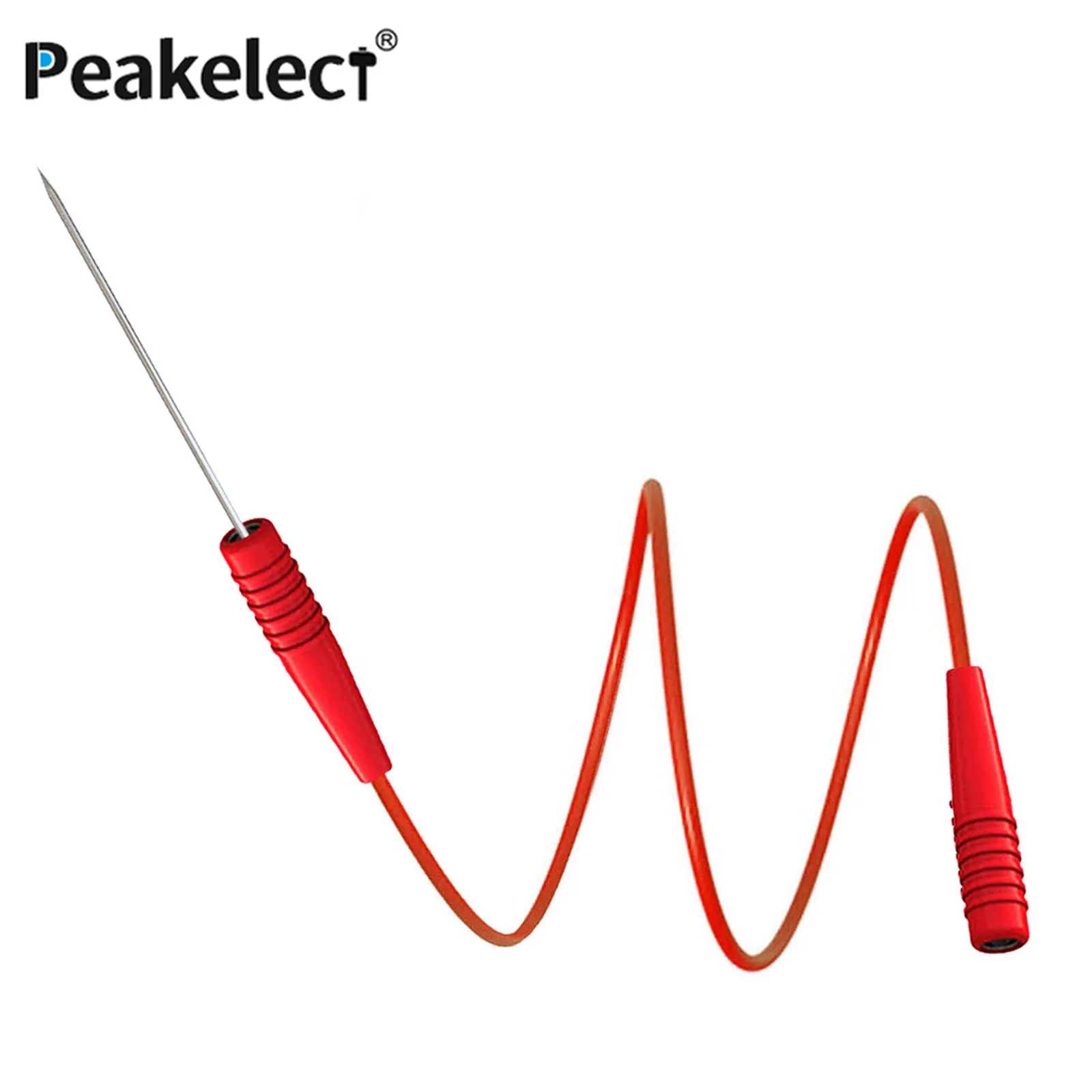 Peakelect P1046 0.7mm Sharp Puncture Needles Piercing Wires with 2mm Inner-spring Socket for Electronic Elactrical Testing