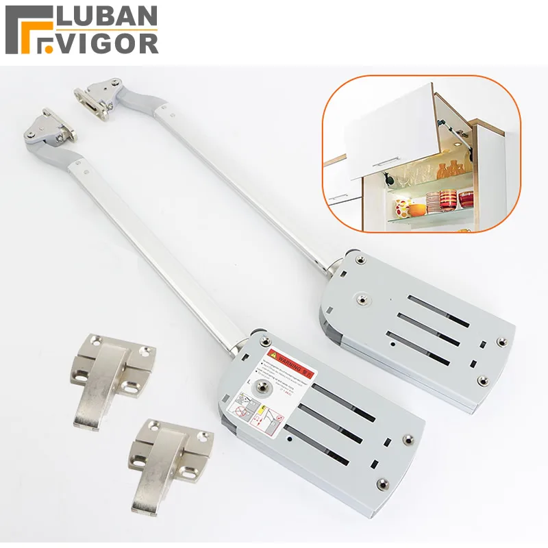 

Folding up door support Hydraulic buffer support rod for cabinet door Pneumatic rod for kitchen wall cabinet Stop at will