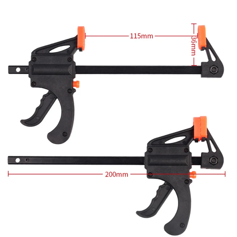 4 pollici 1 pz lavorazione del legno barra di lavoro F morsetto Clip Set duro rapido cricchetto rilascio fai da te carpenteria utensile manuale Gadget