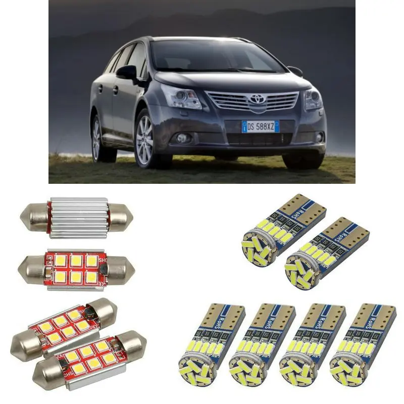 Interior led Car lights For Toyota avensis estate t22 t27 car accessories boot light License Plate Light 14pc