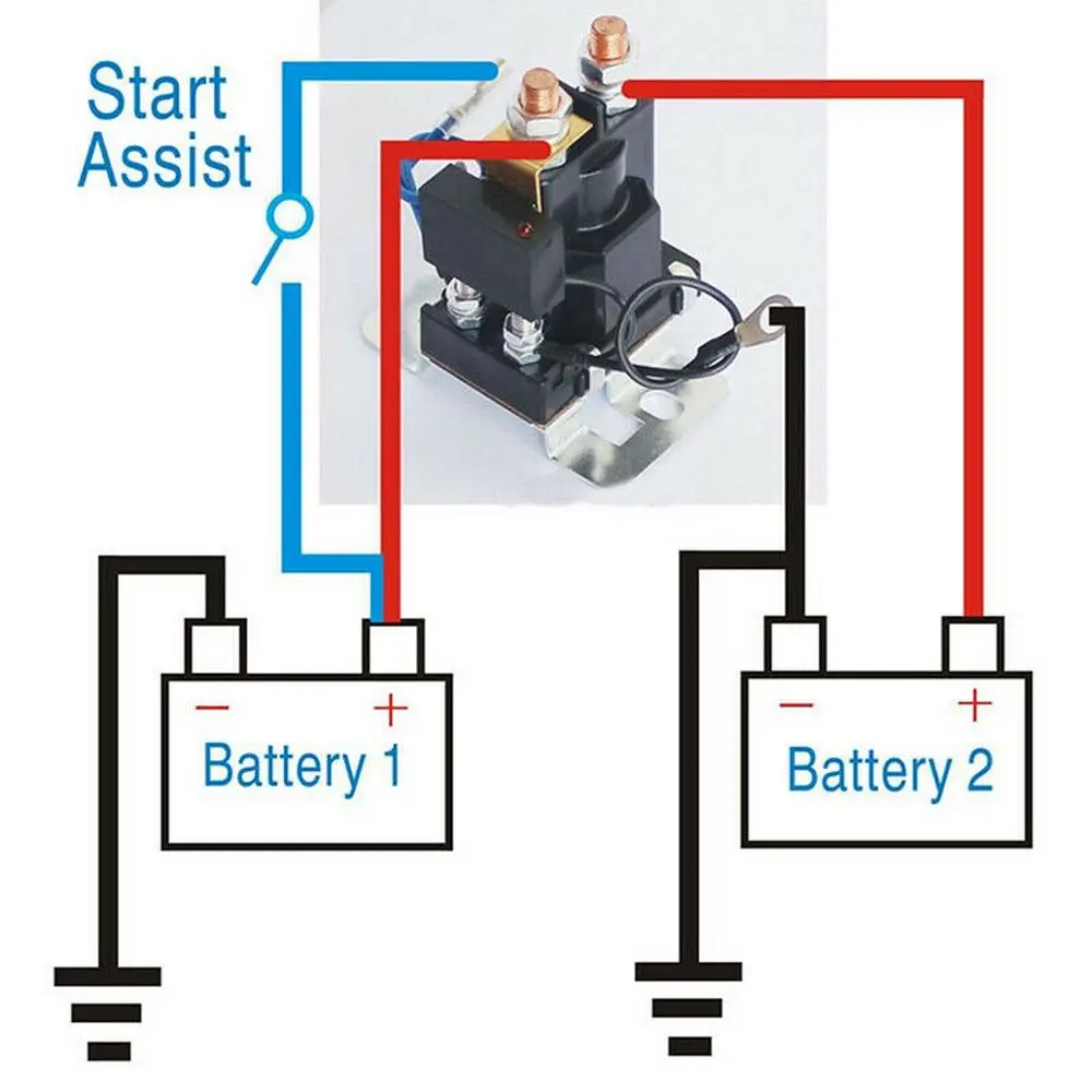 Car Relay Starter Solenoid Relay 12V AMP 500A Relay Car Starter On/off Power Switch Dual Battery Isolator Auto Start Contactor