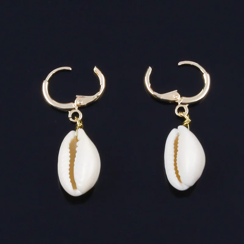 Bohemian Geometric Natural Shell Drop Earrings Classic Summer Beach Seashell Earrings for Women Femme Aretes De Mujer Wholesale