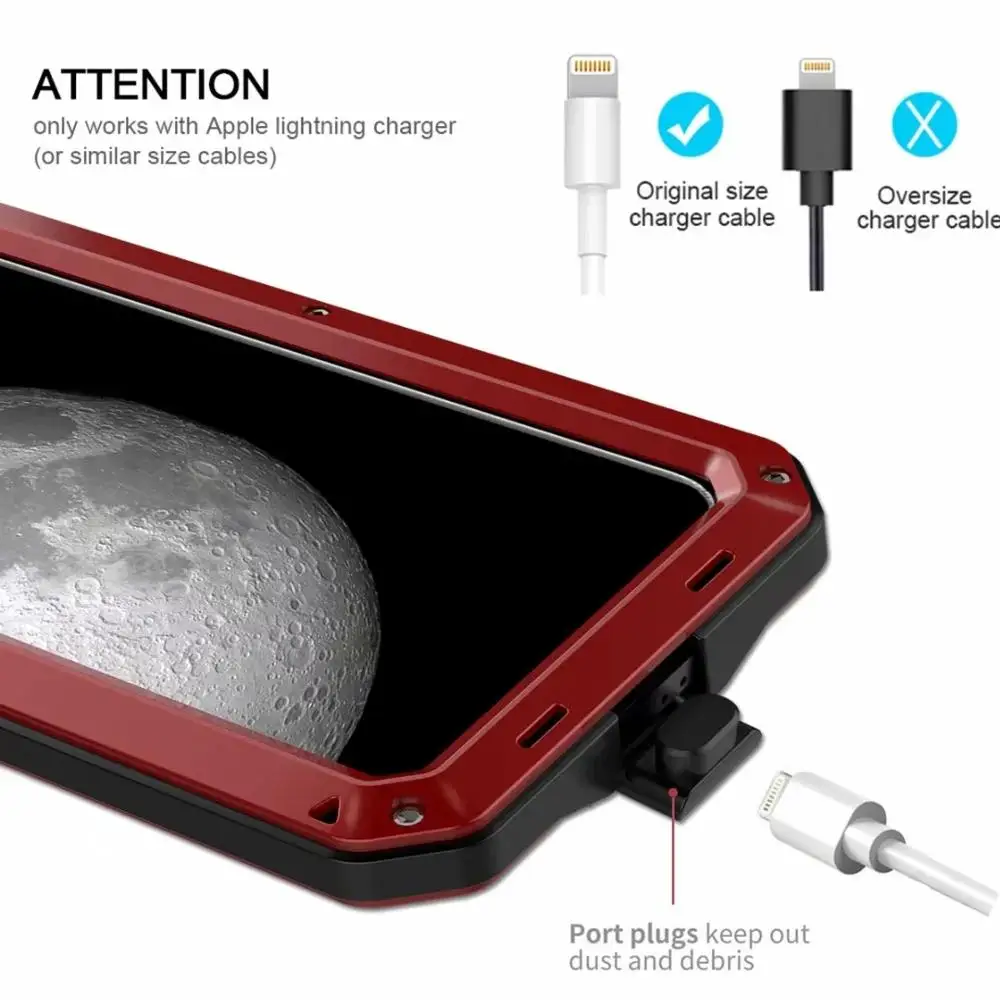 360 Full Protect Metal Shockproof Case for iPhone 15 14 13 12 11 Pro XS MAX XR 8 7 Plus SE 2022 Aluminum Doom Armor Phone Cover