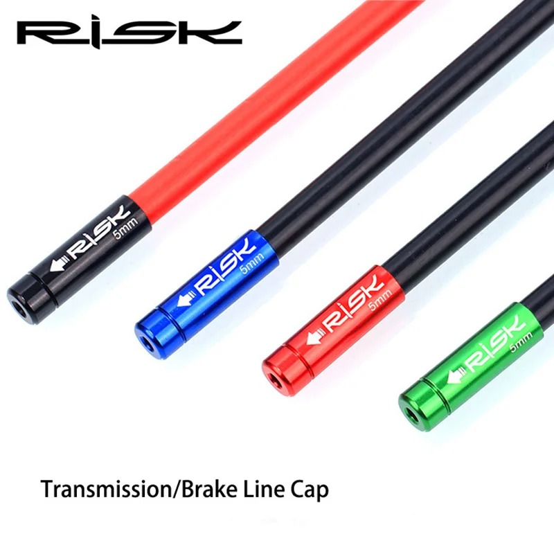 RISK Aluminum Bike Cable Housing End Caps for MTB Bicycle Brake Cable Tube Shifter Cable Tips Cover Bike Derailleur Accessories