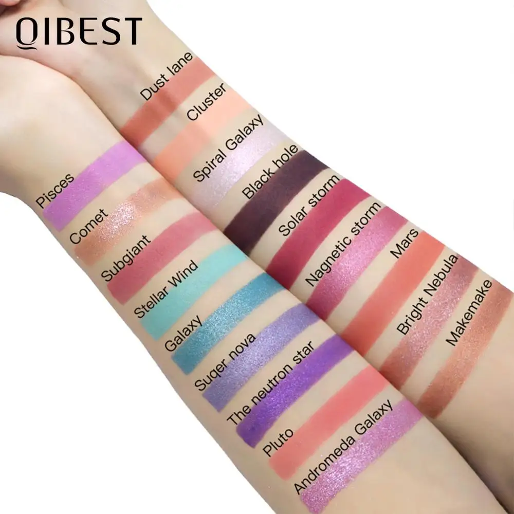 QIBEST 18 Farben Matte Lidschatten-palette Mit Spiegel Glitter lidschatten Wasserdicht Metallic Nude Auge Pigment Make-Up Eye palette