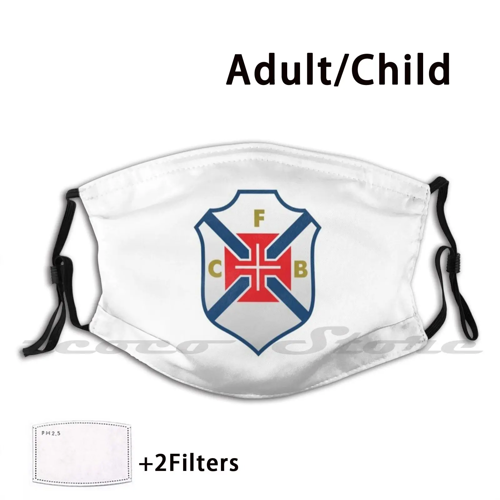 Os Belenenses Washable Trending Customized Pm2.5 Filter Mask Os Belenenses Soccer Portugal Football Primeira Liga