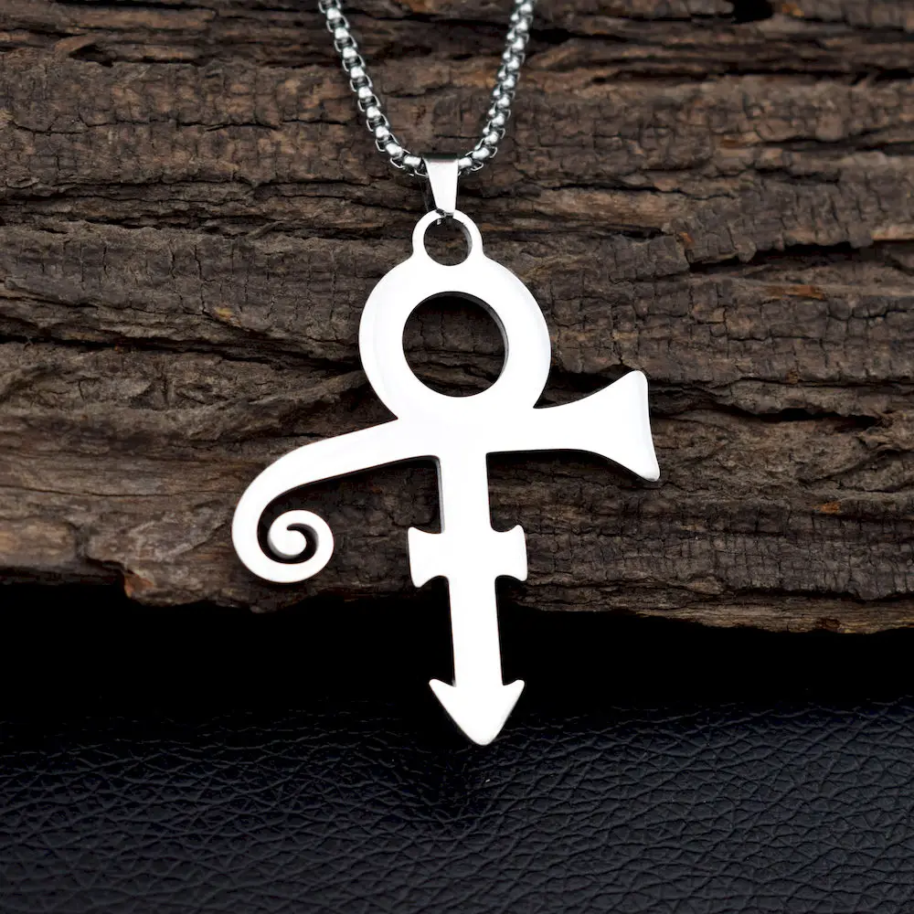 stainless steel prince symbol necklace love pendant he Minimalism Artist Love Symbol Prince Necklace Jewelry