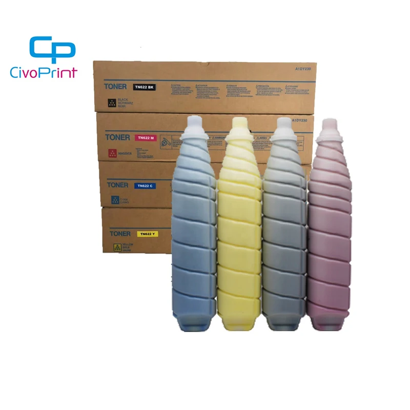 Civoprint original quality toner cartridge Accurio C6085 c6100 Bizhub C1085 C1100 tn622y tn622m tn622c tn622k tn-622 tn622