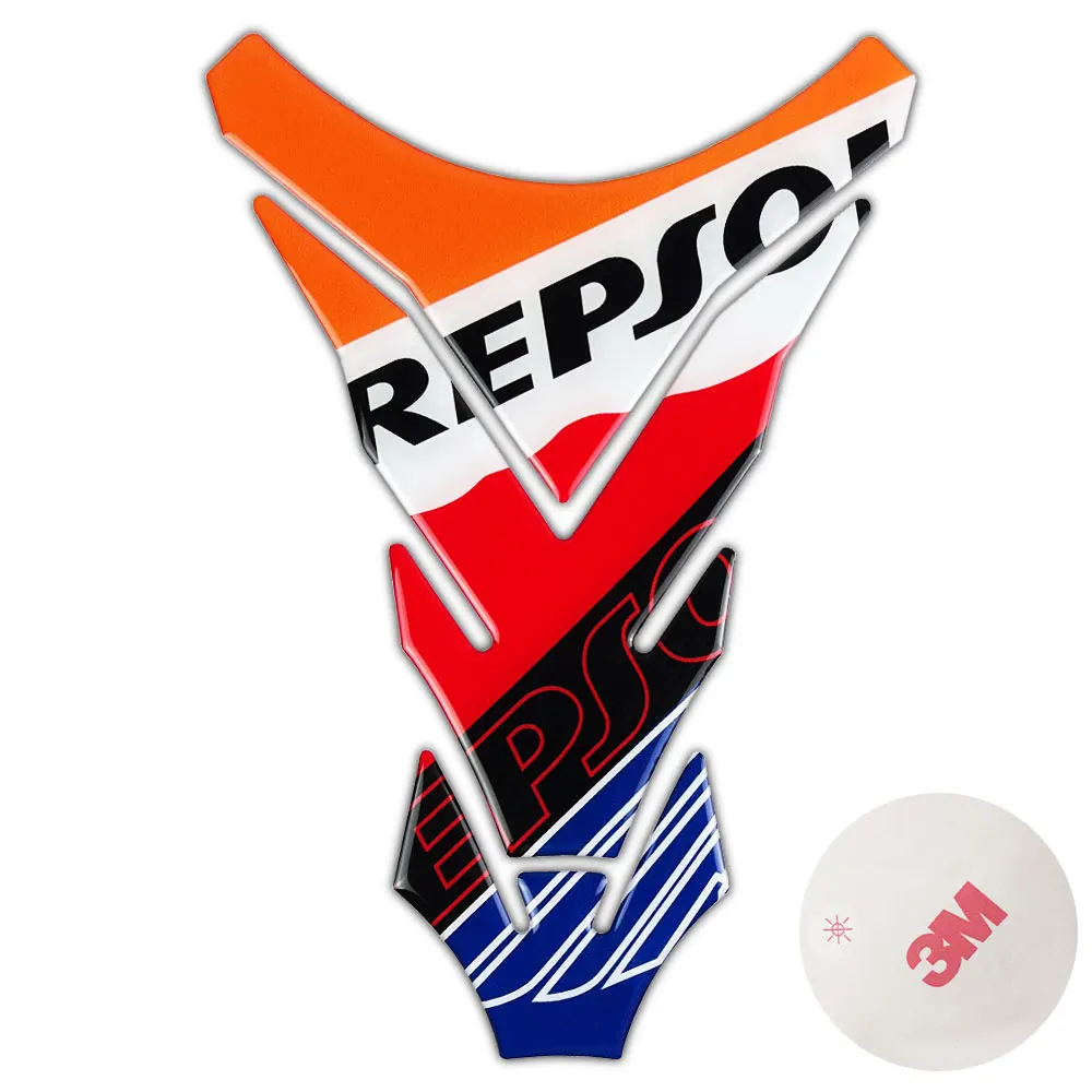 Motocicleta 3D Adesivo Decal, Tanque de Combustível Pad Protector, Acessórios decorativos, REPSOL HRC, CB190R, CBR250RR, 400, CBR1000RR