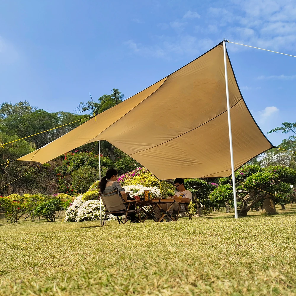 Imagem -04 - Grande Lona 812 Pessoas à Prova Dlarge Água Grande Sun Shelter Acampamento Pára-sol Octogonal Sombra Toldo Tenda Flysheet Oversize 5.1x5.1m