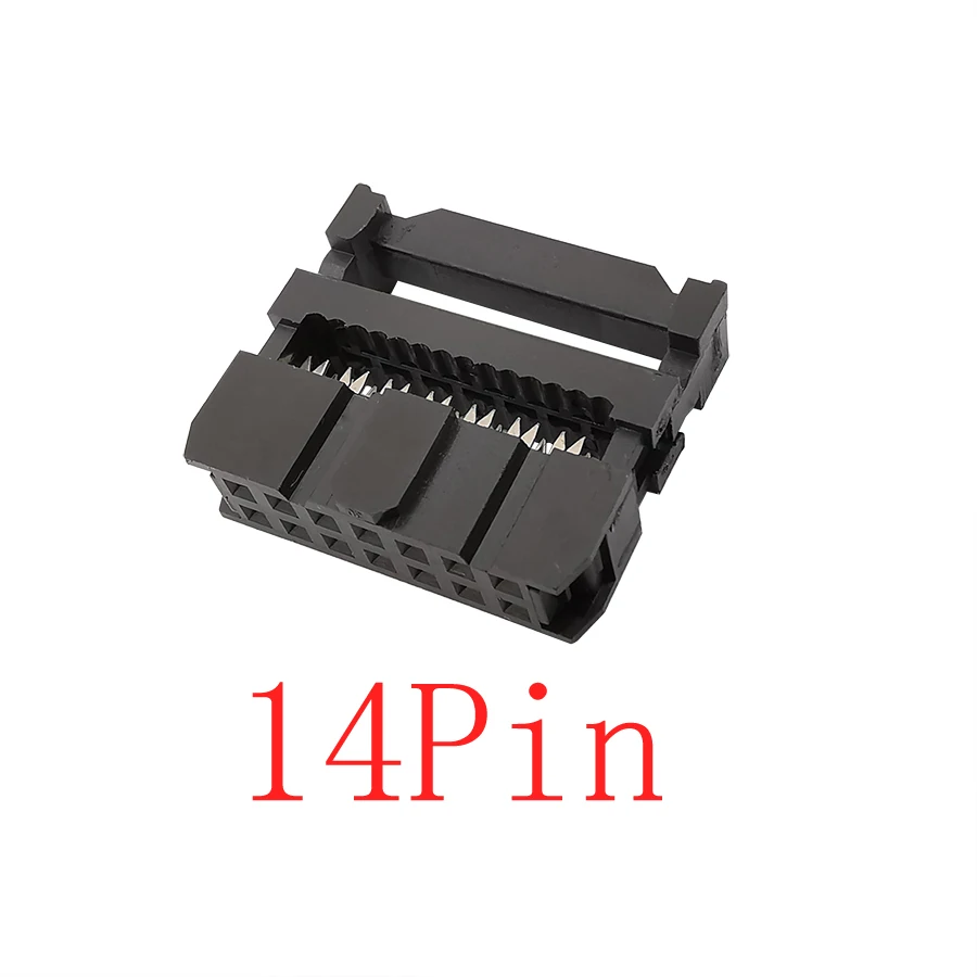 10Pcs FC-6P/8/10/12/14/16/18/20/24/26/30/34/40/50 Pin Pitch 2.54mm IDC Socket Double Row Female Header Connector for 1.27mm Wire