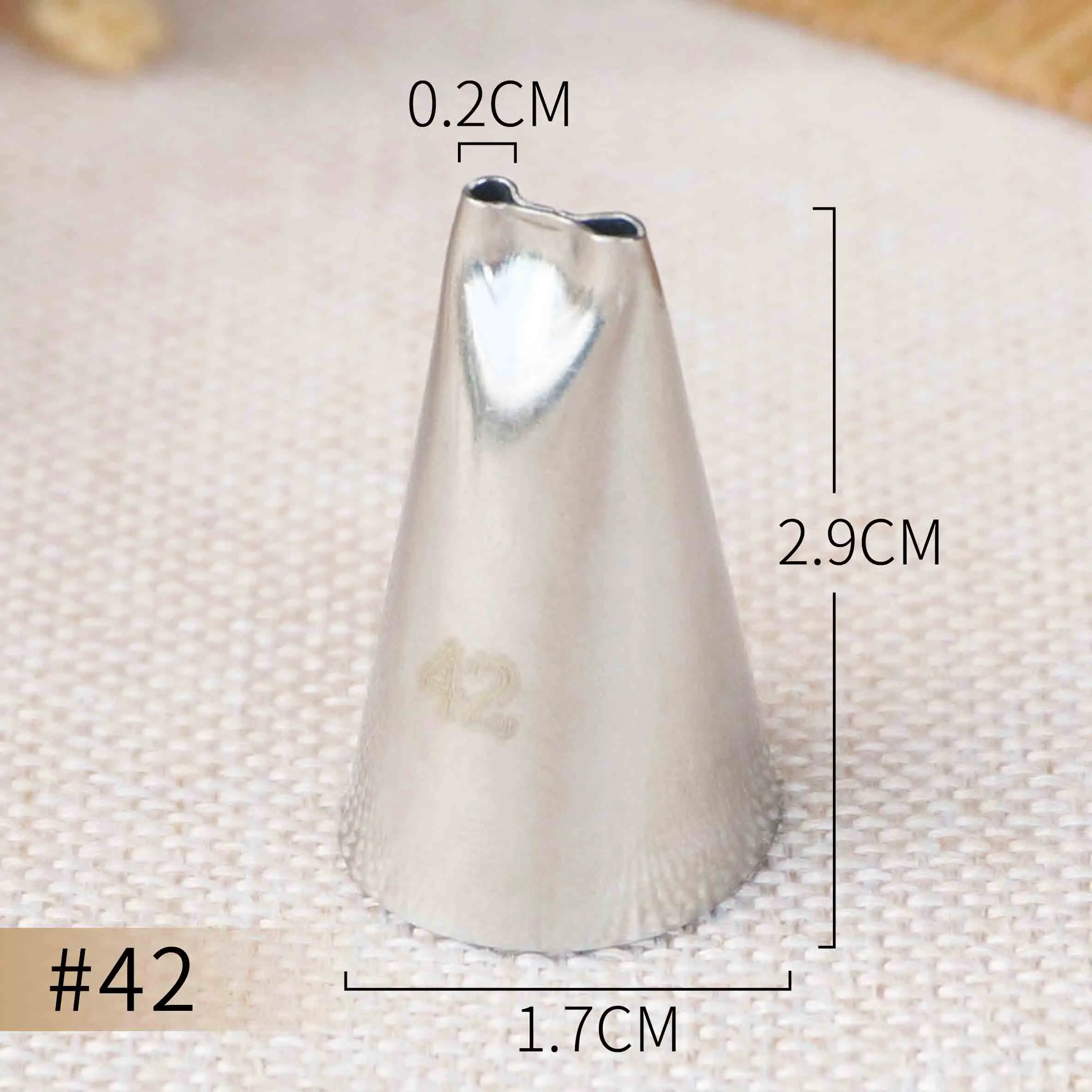 #42 Two-Hole Piping Nozzle Icing Tip Cup Cake Cream Decorating For Pulling Parallel Line Small Size
