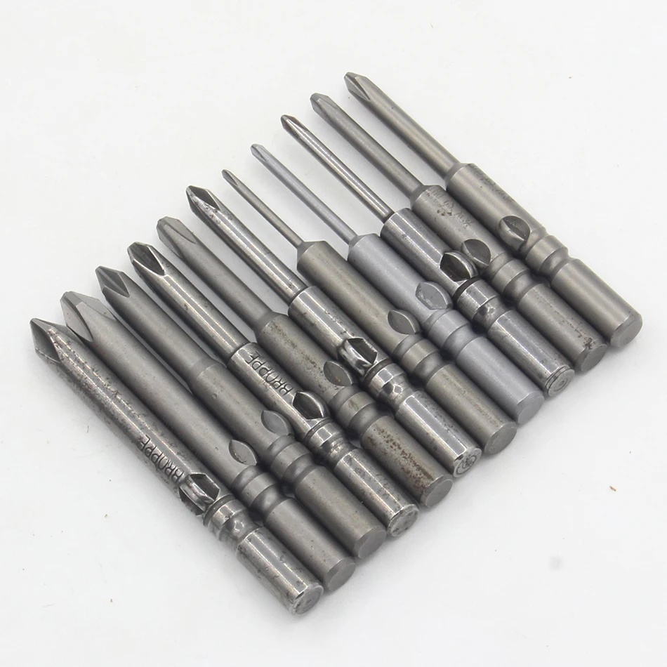 1Pcs 802 Round Shank Magnetic Phillips Cross Screwdriver Bits Electric Screwdriver Head long 60mm