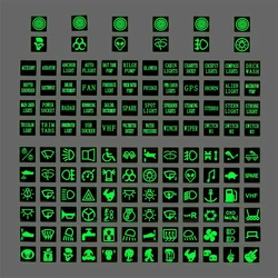 Etiqueta de interruptor basculante para coche, pegatina luminosa de Panel de circuito para barco, camión, interruptores de instrumentos, relés de decoración, 120
