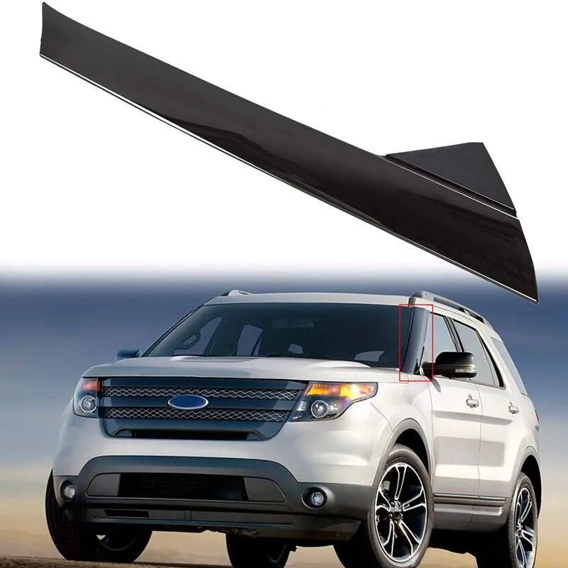 Car Front Windshield Panel Trim Fit For Ford Explorer 2011-2019 Roof Trim Stainless Steel Bright Strips Auto Car Accessories