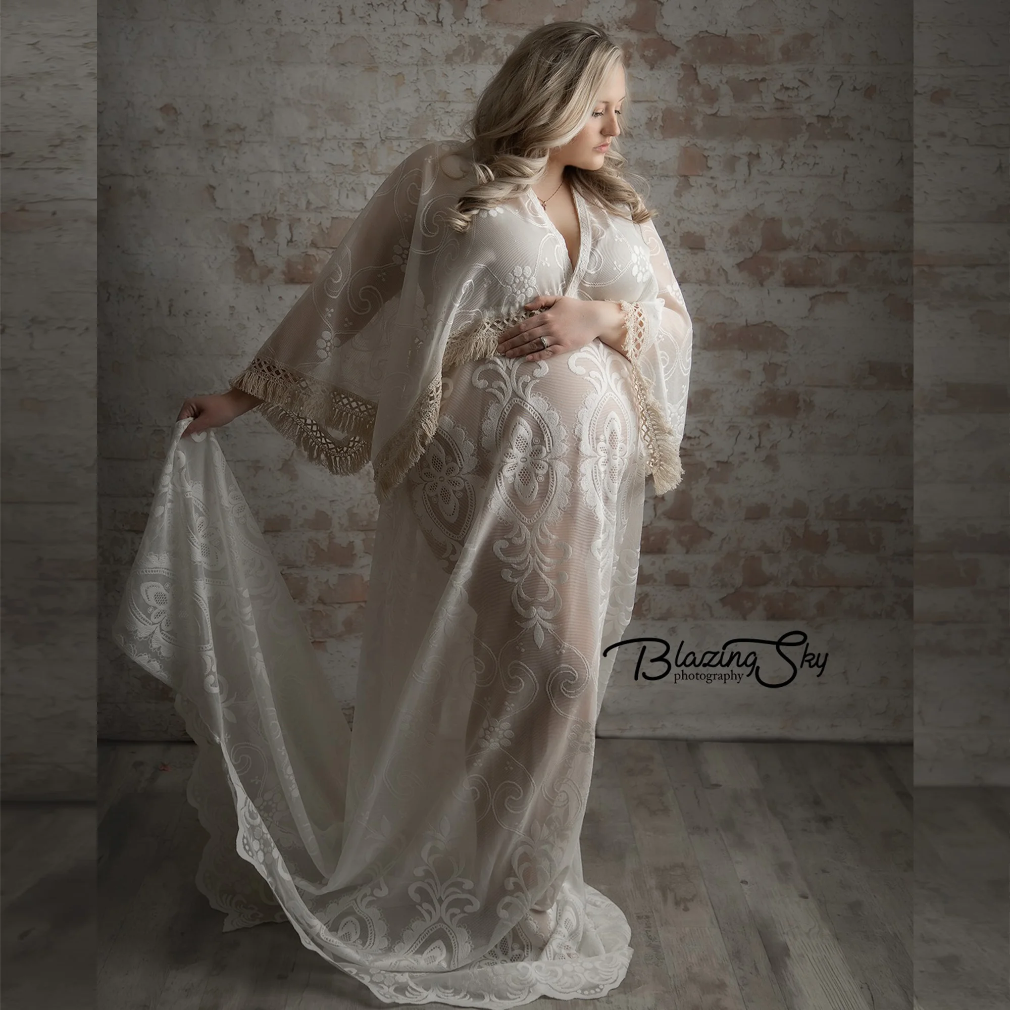 Don&Judy Boho Maternity Or Non-maternity Dress Photo Shoot Pregnant Woman Pregnancy Flowery Gown Maxi Long Photography Clothes