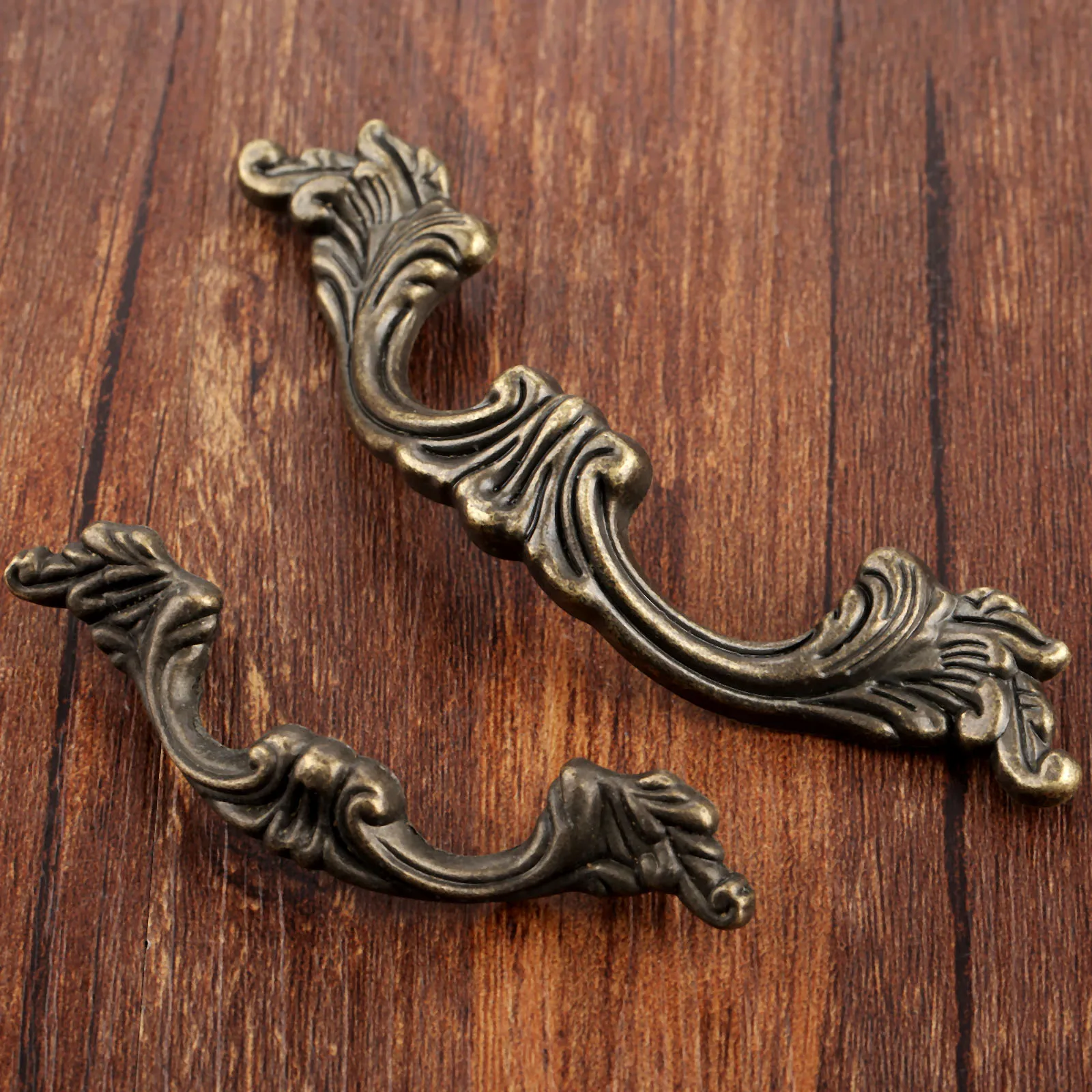 1set Retro Handle Vintage Antique Bronze Pull Europe Style 116mm/81mm Knob Cupboard Door Kitchen Cabinet Drawer Wood Jewelry Box