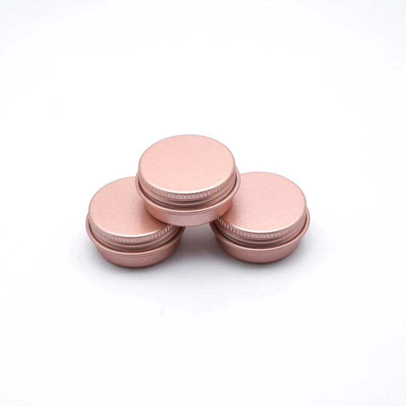 

200pcs 10g Rose Gold/Black color Empty Aluminum Pot Jars 10ml Metal Cosmetic Containers With Lid Eye cream hair conditioner Tin