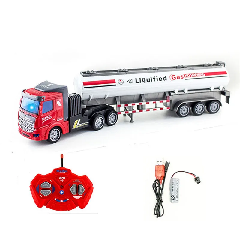 1/48 36Cm Big Rc Truck Model 27 Mhz Wireless Remote Control Dump Truck Transporter Container Truck Rc Car Toys for Boy Kid Child