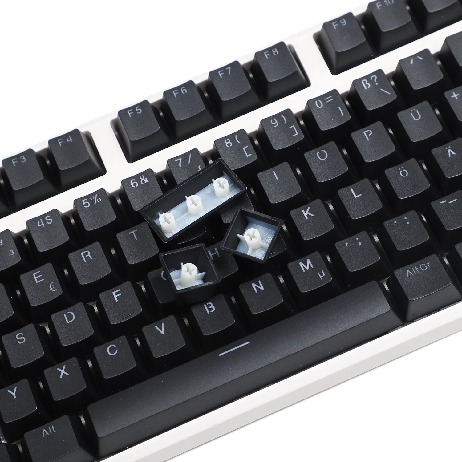 YMDK 105 German ISO Double Shot PBT Shine Through OEM Profile Keycap set Suitable For Cherry MX Switches Mechanical Keyboard