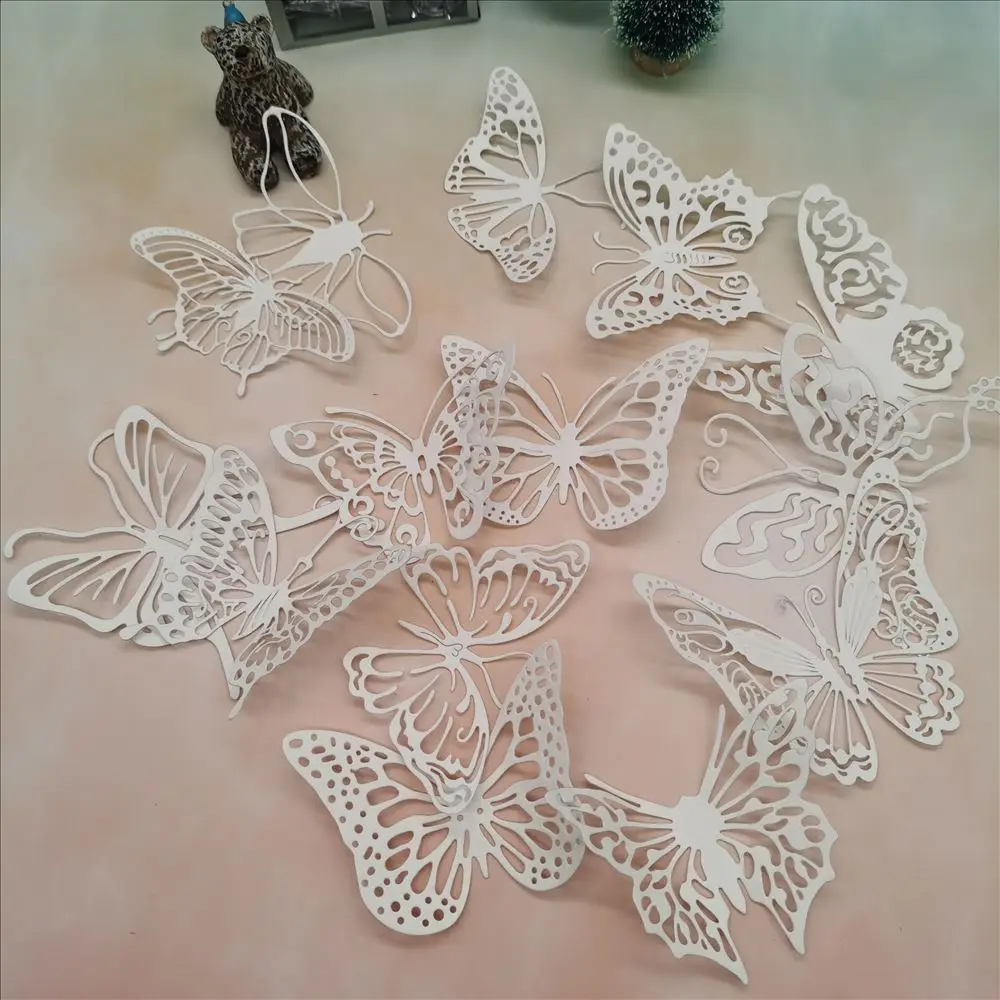 3D butterfly metal die-cutting DIY księga gości dekoracji kartek papierowych sztuka i rzemiosło tłoczenie wykrojniki nowy 2021