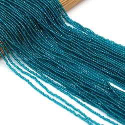 Beads 2mm Natural Semi-Precious Stone Spinel Ink-Blue Colour Loose Bead for Girl Jewelry Making DIY Bracelet Necklace 38cm