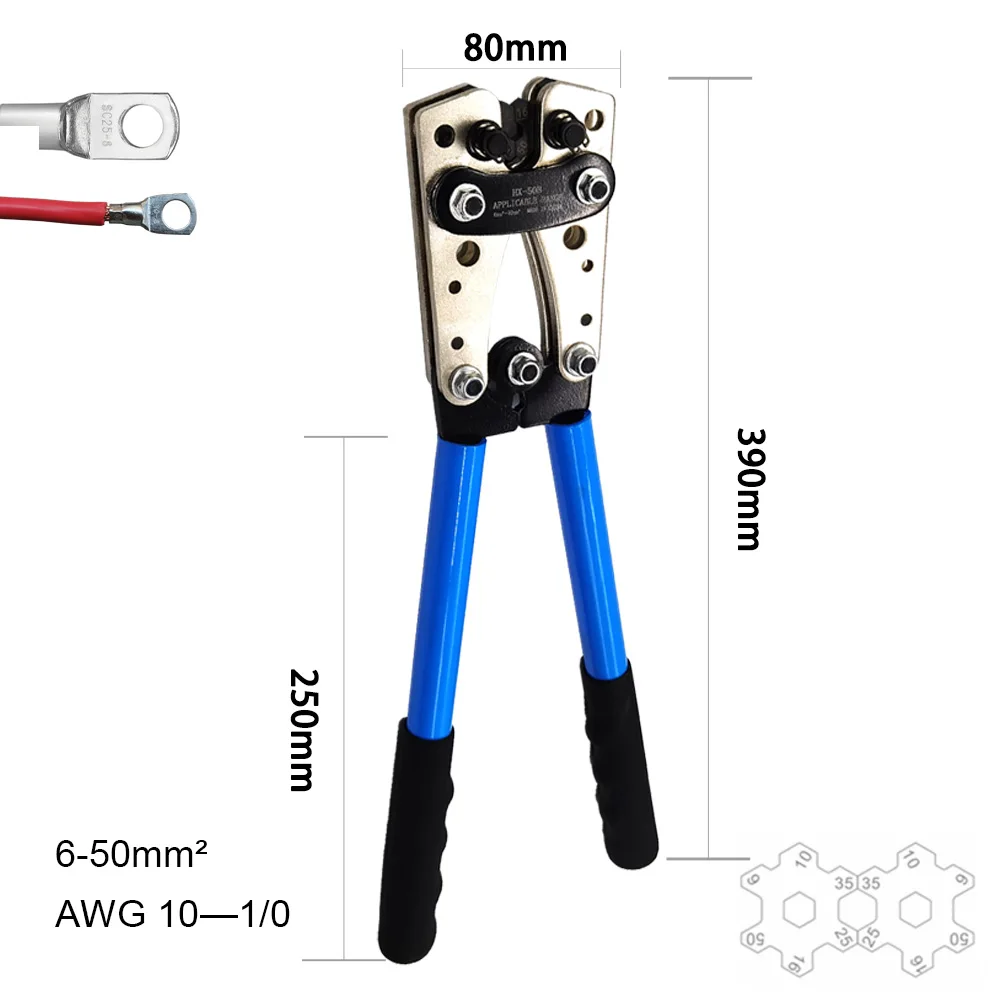 

Carbon Steel Crimper Electric Crimping Electrical Pliers Mechanic Hand Tools for Professional Battery Lug Nose Terminals Cable