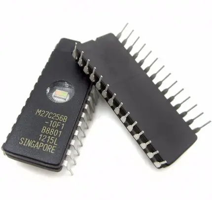 10pcs/lot M27C256B-10F1 M27C256B 27C256 EPROM UV 256KBIT 120NS DIP-28 IC