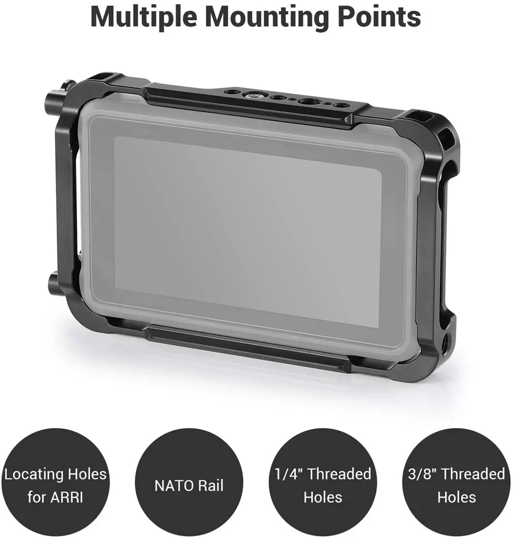 SmallRig Director's Monitor Cage for Atomos for Ninja V Feature with NATO rails on the top and bottom 2209