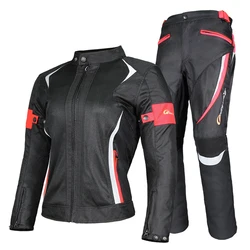 Riding Tribe-Chaqueta de motocicleta para mujer, pantalones de motocicleta a prueba de viento, impermeable, traje de equipo de protección, conjunto de ropa de motociclista