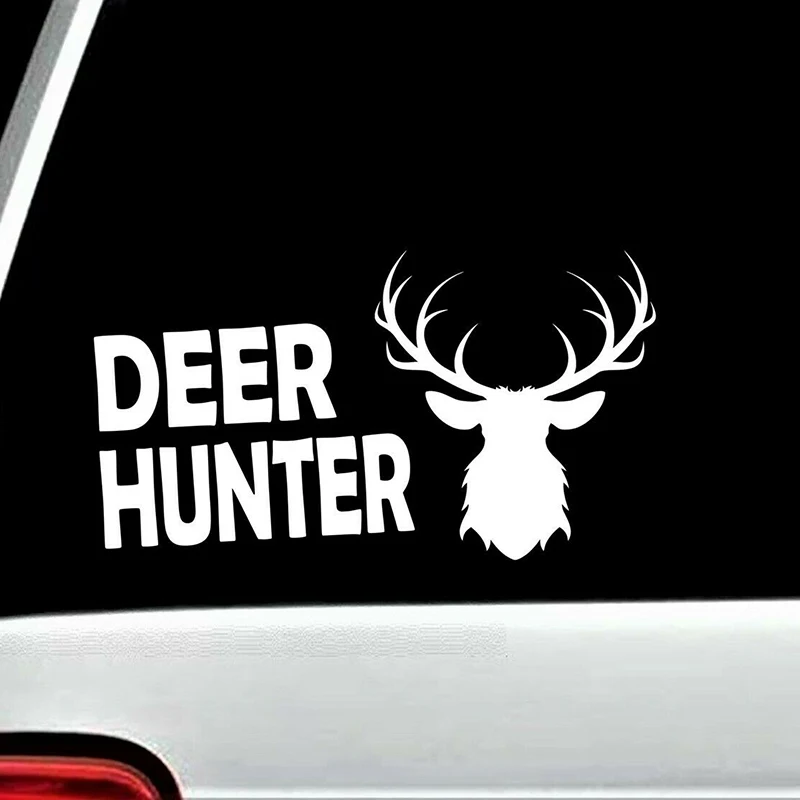 15*8.2cm Deer Hunter Decal Sticker for Car Window Motorcycle SUVs Bumper Car Window Laptop Car Stylings